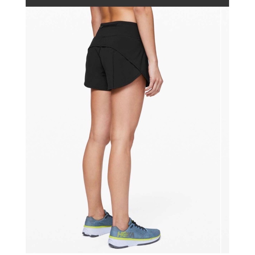 Lululemon Speed Up Short Long 4" Updated Fit Black Running Athletic Workout